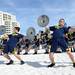 Michigan Marching Band cymbal players perform with the band on the beach for fans during beach day in Clearwater, Fla. on Sunday, Dec. 30. Melanie Maxwell I AnnArbor.com